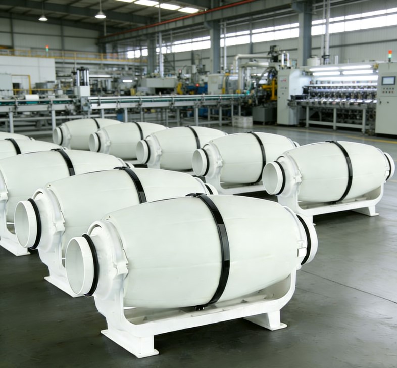 يمكن لمراوح مصنع مراوح القنوات الصامتة أن تؤدي عملها في المناطق الرطبة أو الصناعية